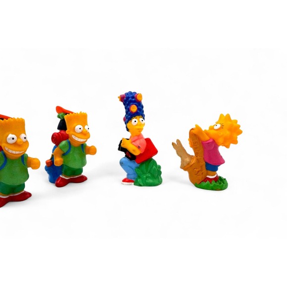 Vtg 1990 Burger King Simpsons Camping PVC Figurine Toy Set Of‎ 4 90s Retro - Picture 6 of 8